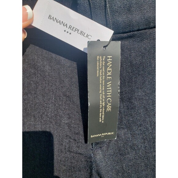 NWT Banana Republic Sloan Cropped Length Dark Denim Pants Size 8 New Old Stock - Picture 8 of 16
